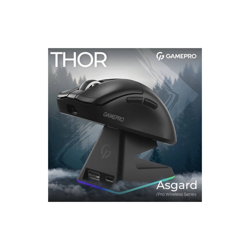 Мышка GamePro Asgard Thor Wireless/Bluetooth/USB Black (GM023B)