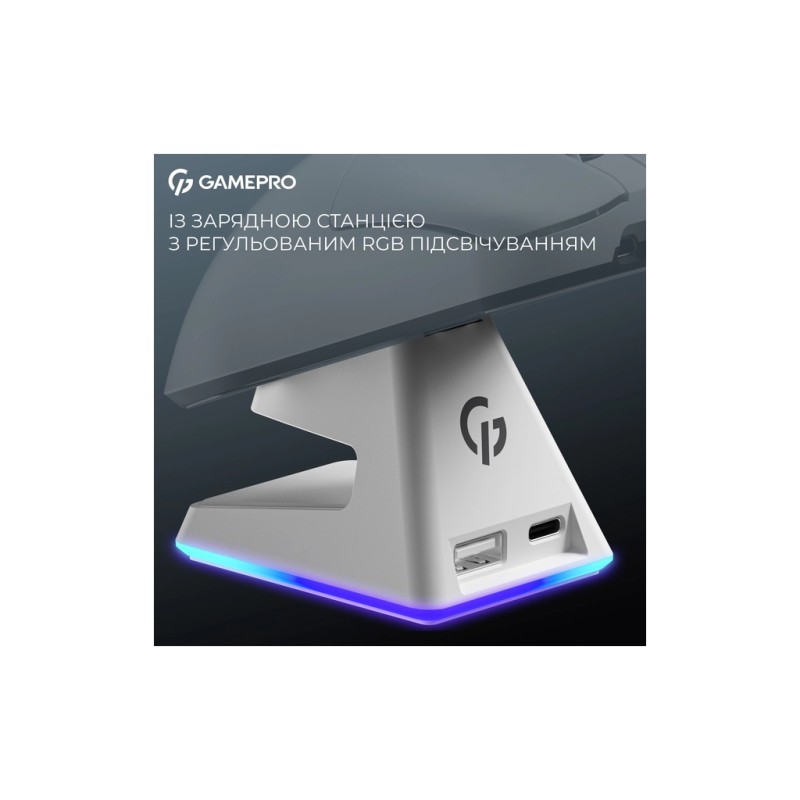 Мышка GamePro Asgard Thor Wireless/Bluetooth/USB White (GM023W)