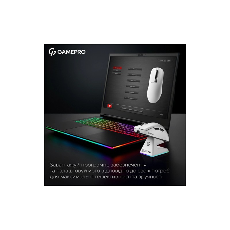 Мышка GamePro Asgard Thor Wireless/Bluetooth/USB White (GM023W)