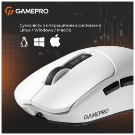 Мышка GamePro Genesis Ranker Wireless/Bluetooth/USB White (GM012W)