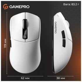 Мышка GamePro Genesis Ranker Wireless/Bluetooth/USB White (GM012W)