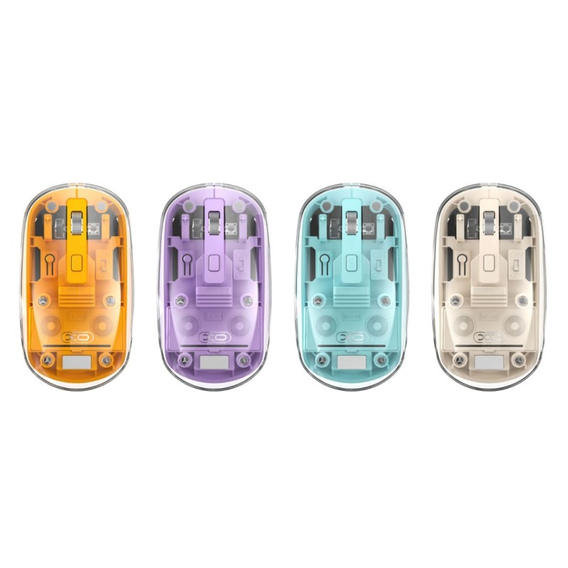 Мышка XO M12 Wireless Transparent/Pink (M12 Purple)