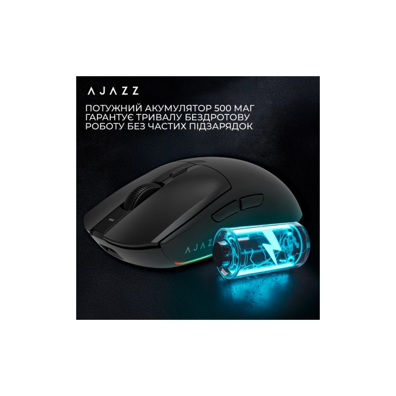 Мышка Ajazz AJ139 V2 MC Wireless/Bluetooth/USB Black (AJ139-V2-MC-B)