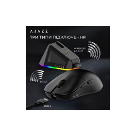 Мышка Ajazz AJ159P MC Wireless/Bluetooth/USB Charging Dock Black (AJ159P-MC-B)