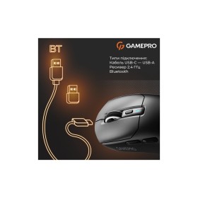 Мышка GamePro Genesis Airmaster Wireless/Bluetooth/USB Black (GM167B)