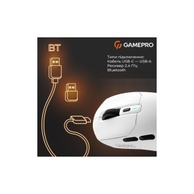 Мышка GamePro Genesis Airmaster Wireless/Bluetooth/USB White (GM167W)