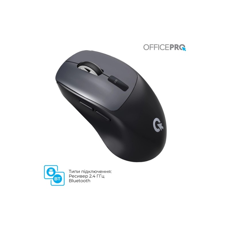 Мишка OfficePro M398B Wireless/Bluetooth Black (M398B)