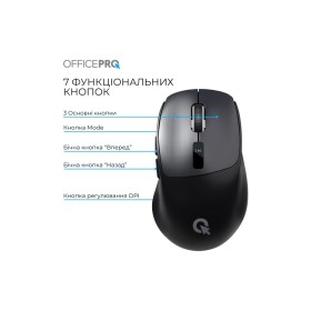 Мишка OfficePro M398B Wireless/Bluetooth Black (M398B)