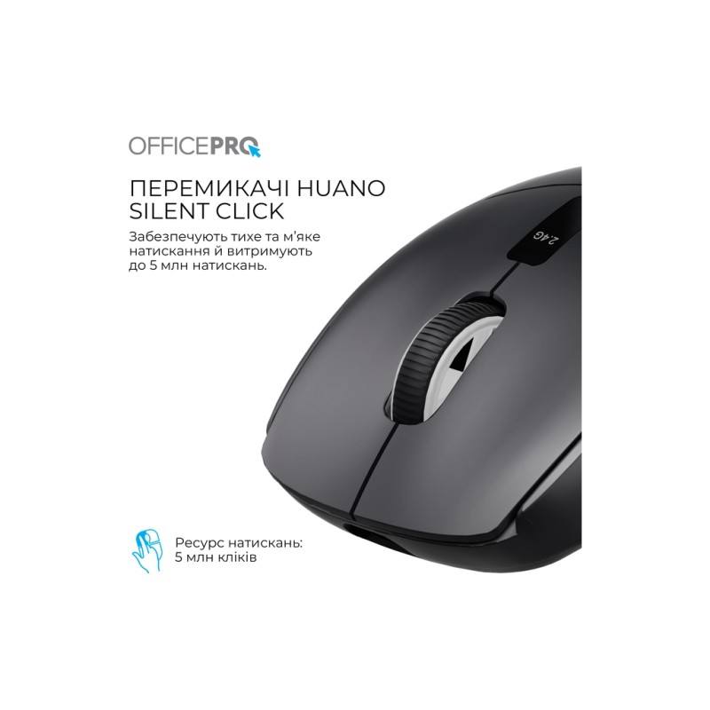 Мишка OfficePro M398B Wireless/Bluetooth Black (M398B)