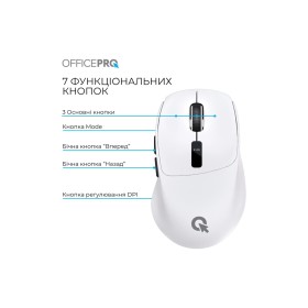 Мышка OfficePro M398W Wireless/Bluetooth White (M398W)