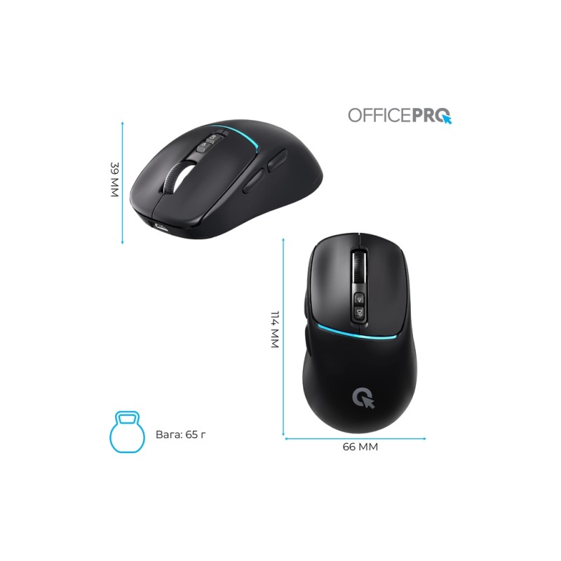 Мышка OfficePro M468B Wireless/Bluetooth Black (M468B)