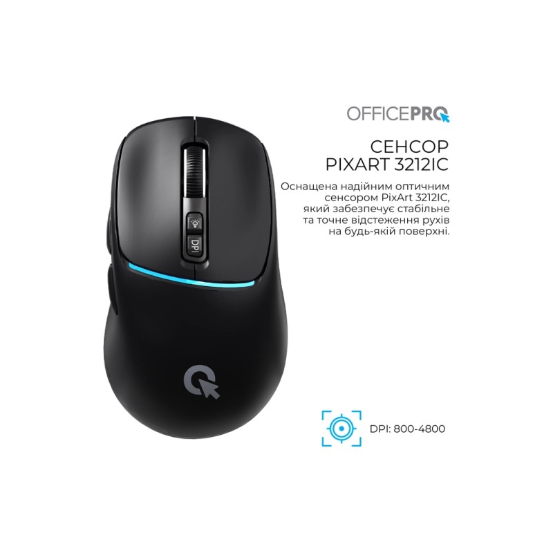 Мышка OfficePro M468B Wireless/Bluetooth Black (M468B)