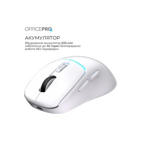 Мышка OfficePro M468W Wireless/Bluetooth White (M468W)