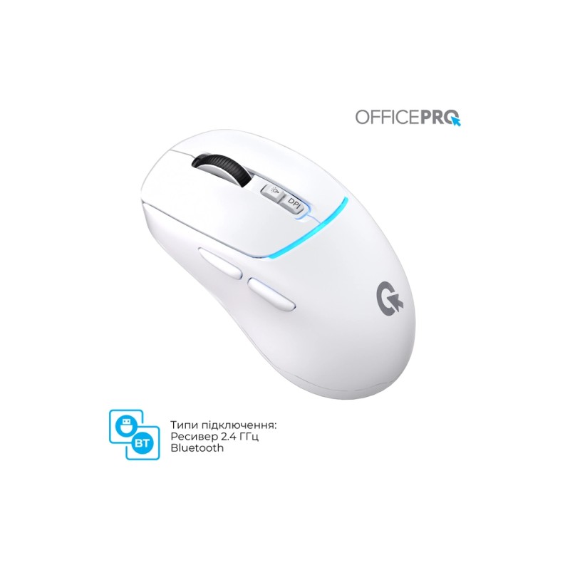 Мышка OfficePro M468W Wireless/Bluetooth White (M468W)