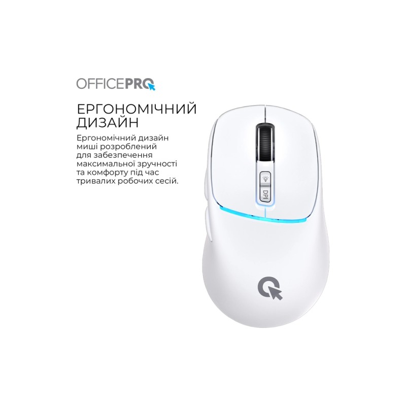 Мышка OfficePro M468W Wireless/Bluetooth White (M468W)