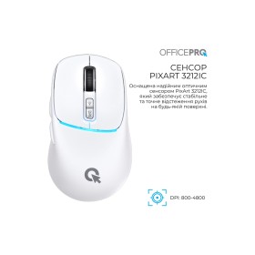 Мышка OfficePro M468W Wireless/Bluetooth White (M468W)