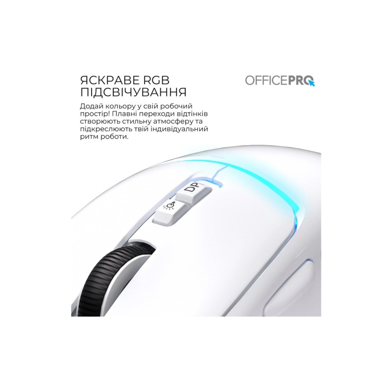 Мышка OfficePro M468W Wireless/Bluetooth White (M468W)