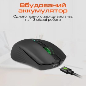 Мышка Meetion BTM002 Wireless/Bluetooth Black (MT-BTM002-A)