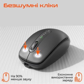 Мышка Meetion BTM100R Wireless/Bluetooth Black (MT-BTM100R-A)