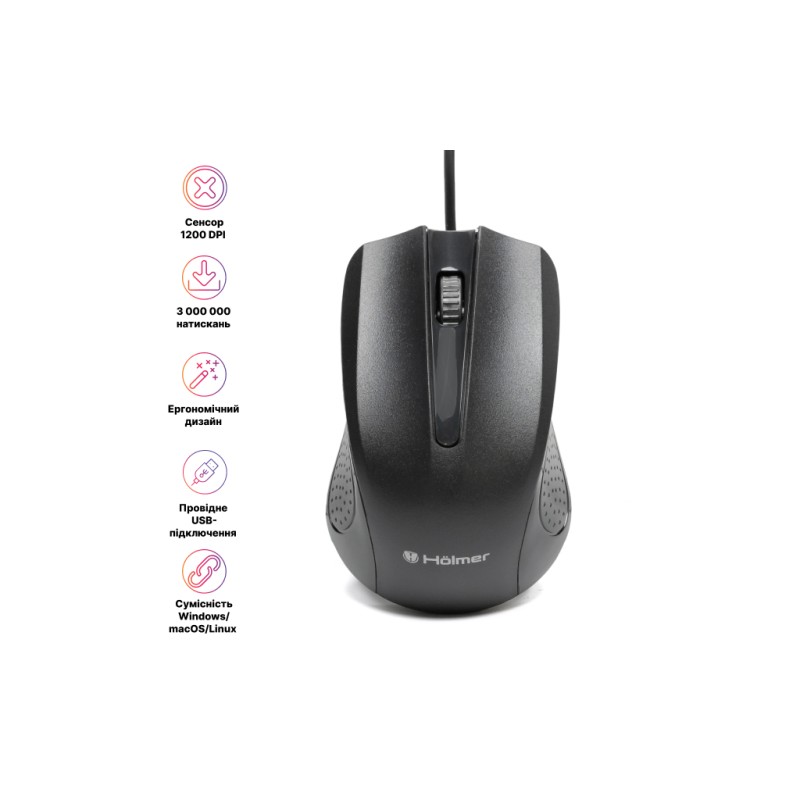 Мышка Hölmer M-02OF USB White (M-02OF)